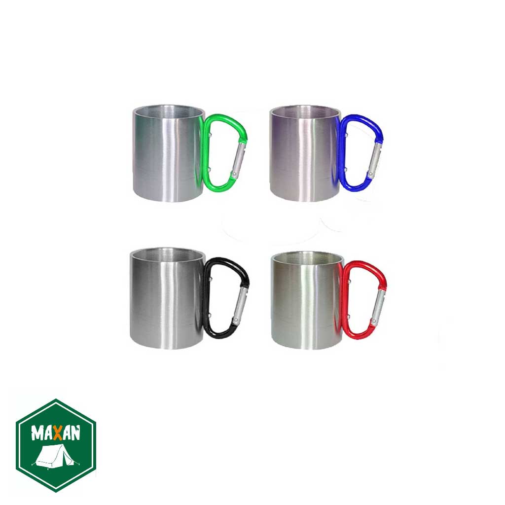 لیوان استیل دسته کارابین