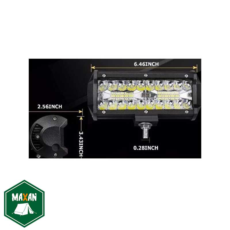 پروژکتور ۱۷ سانت ۳ ردیف دو رنگ زرد و سفید