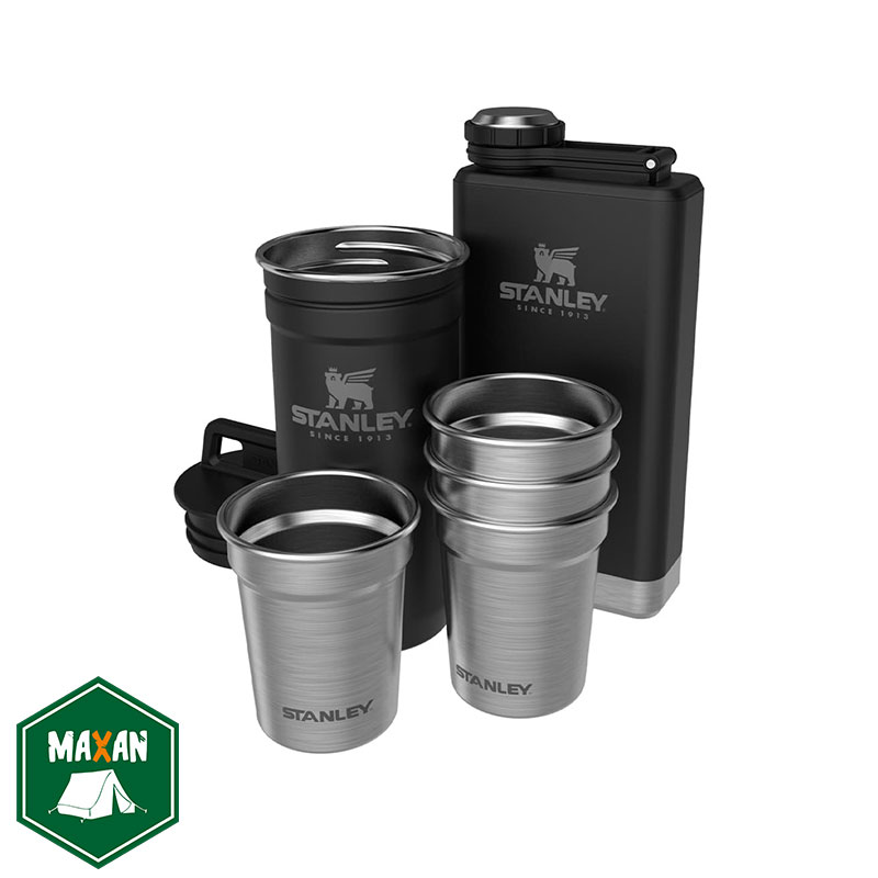 ست شات و قمقمه کتابی استنلی مدل Pre-Party Shot Glass + Flask