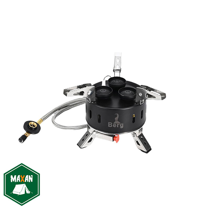 سرشعله مسافرتی سه شعله شلنگ دار Berg مدل B-16